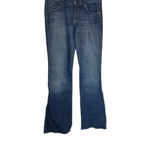 7 For All Mankind Jeans Women's Sz 39 Blue Denim A Pocket Bootcut Cotton